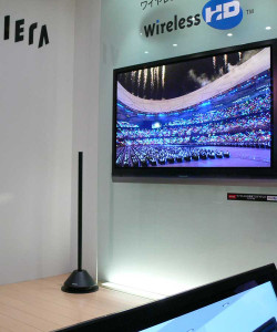 Outra grande inovação que nossa equipe pôde ver em primeira mão: a TV sem fio (Japão, 2008).