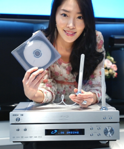 Atração da Samsung em 2008: um gravador de disco Blu-ray com 400GB de memória.